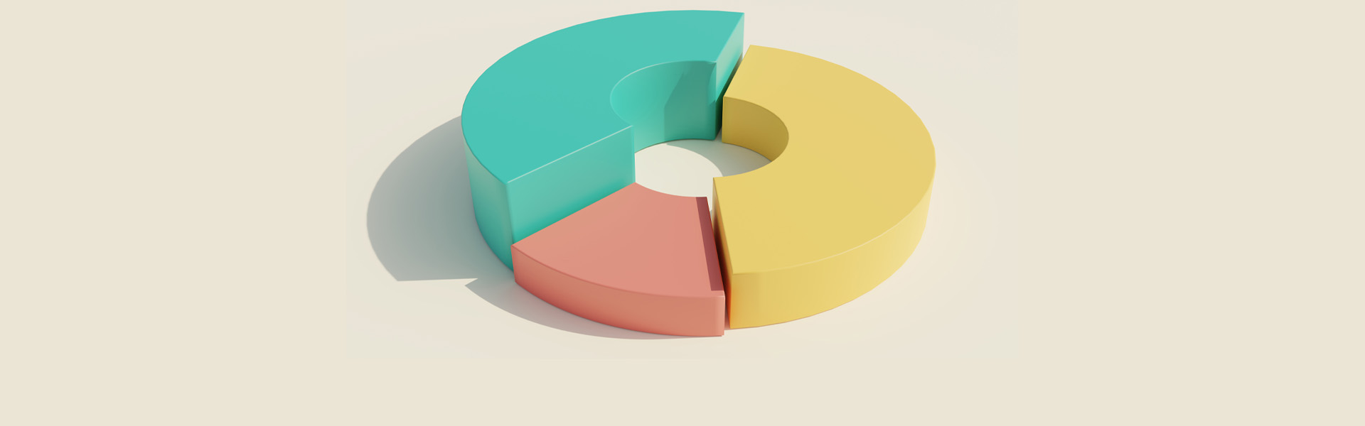 Isometric Donut chart. Financial analysis concept