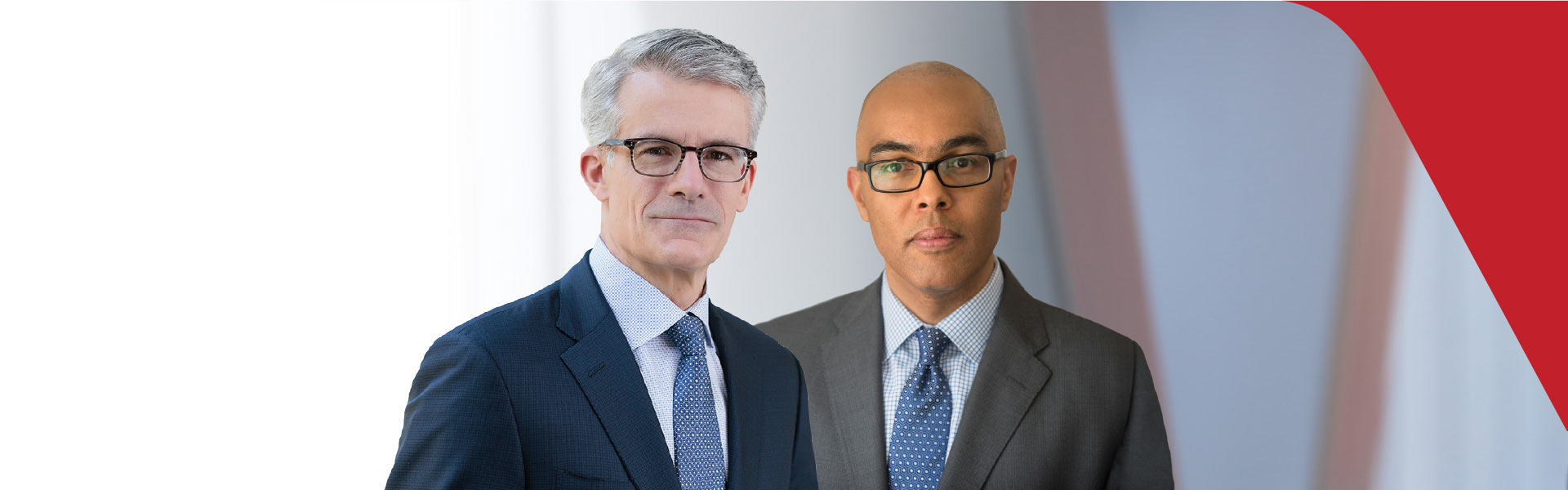 Portraits of Tim Buckley, Vanguard’s chief executive officer, and Greg Davis, Vanguard’s chief investment officer.