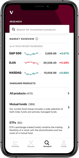 Vanguard Mobile App - Mobile Investing