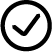 Black check mark inside black circle icon