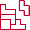 Tetris pieces group icon.