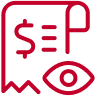 Expense tracking bill icon.
