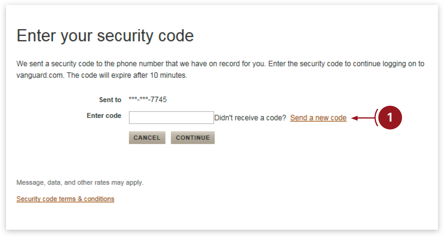What if I cant receive a security code because my phone number has
