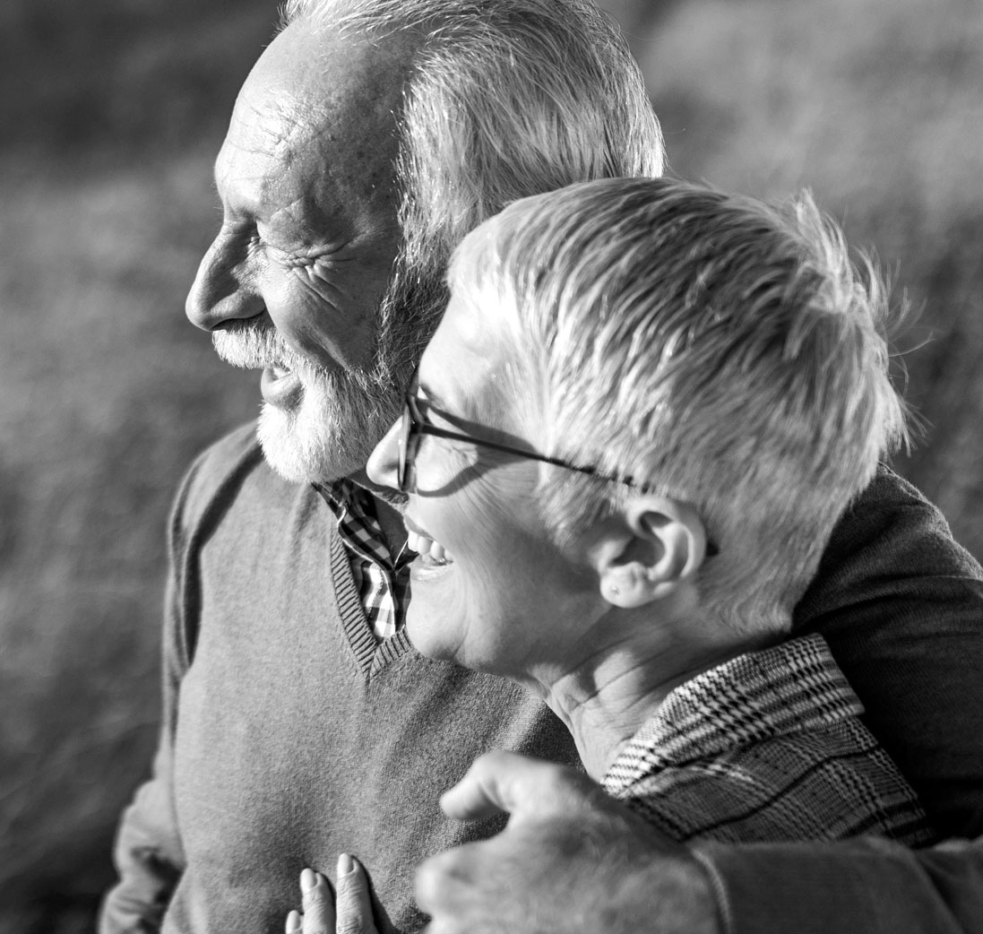 Couple smiling because their estate plan lets them feel in control